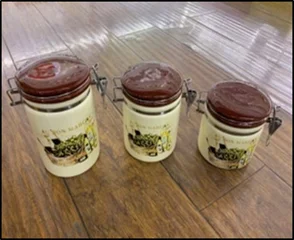 Набор банок с клипсой для сыпучих продуктов 3шт (830мл, 680мл, 540мл) 7935-S5012-4