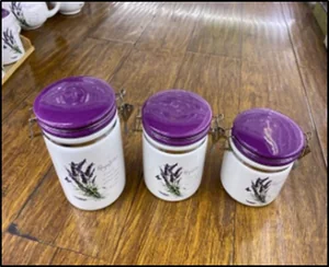 Набор банок с клипсой для сыпучих продуктов 3шт (830мл, 680мл, 540мл) 7935-S5012-9