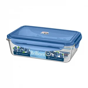 Контейнер для продуктов герметичный brilliant прямоугольный 1л (синий)
