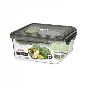 Контейнер для продуктов герметичный с клапаном brilliant квадратный 1,15л (черный) 4311798