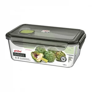 Контейнер для продуктов герметичный с клапаном brilliant прямоугольный 1л (черный)