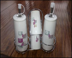 Набор для специй и соусов на подставке 4 предмета (250мл, 75мл) 7935-240F1222-2