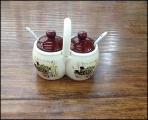 Набор ёмкостей для соли и перца на подставке 100мл 7935-S5006-4