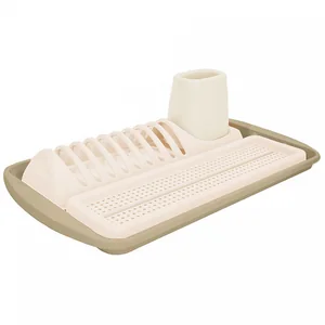 DELTA Сушилка для посуды Sugar&Spice Vanilla 1-ярусная с сушилкой для столовых приборов и поддоном SE157212001 шампань