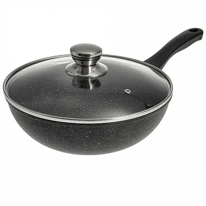 ГАРДАРИКА Вок 26 см с антипригарным покрытием и стеклянной крышкой ТМ 0726-04-10 серия Орион