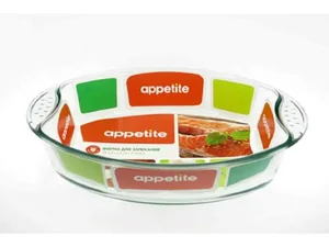 Форма стекл овал 30x21x6см/2,0л с руч ТМ Appetite