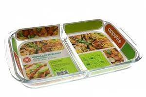 Форма стекл прям 39x23x5см/2,8л с раздел ТМ Appetite