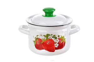 КМК Кастрюля 2л сфер.с об.с рис.(бел.) Садовая клубника 61904-102/6-У4