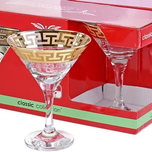 ГУСЬ ХРУСТАЛЬНЫЙ Набор бокалов для мартини Греческий узор 170мл. (EAV03-410)