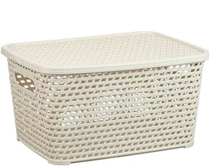 М-ПЛАСТИКА Ящик универсальный 23 л. Ротанг М 2371 белый