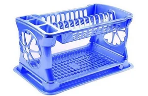 РОССПЛАСТ Сушилка для посуды Лидия РП 121 голубой перламутр