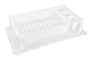 АЛЬТЕРНАТИВА Сушилка для посуды Кружево М 6283 белый