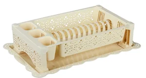 АЛЬТЕРНАТИВА Сушилка для посуды Кружево М 6284 бежевый