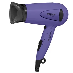 DELTA Фен 1400W LUX DL 0936 фиолетовый с черным