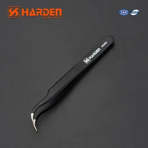 HARDEN Пинцет профессиональный изогнутый 120мм 660213