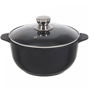 ГАРДАРИКА Кастрюля 4 л алюминиевая с антипригарным покрытием и стеклянной крышкой 1704-03-10 серии Премьера