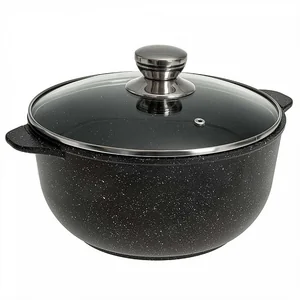 ГАРДАРИКА Кастрюля 4 л алюминиевая с антипригарным покрытием и стеклянной крышкой 1704-04-10 серии Орион