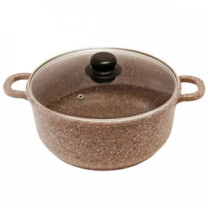 ГАРДАРИКА Кастрюля 5 л алюминиевая с антипригарным покрытием и стеклянной крышкой КС500-07 серии Алтай