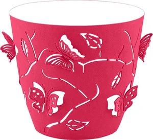 Горшок для цветов Butterflies 5,3 л 225 мм круглый ягодно-розовый