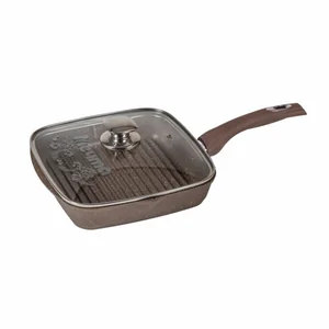 МЕЧТА Сковорода-гриль гранит brown 24х24см. с64806