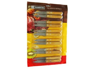 Набор ножей на блистере 12 шт Tramontina с деревянной ручкой 17см 16874-16-5