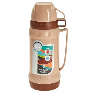 ALPENKOK Термос со стеклянной колбой 1 л AK-10034S бежевый