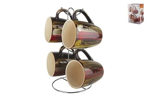 КОРАЛЛ Набор кружек 360мл 1/4 м.с. с крючком Сансет HEN1337