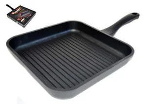 Сковорода Гриль с двухслойным антипригарным покрытием и ручкой soft-touch в индивидуальной упаковке, 1428-03