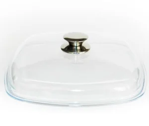 Крышка из боросиликатного стекла 260*260мм с металлической ручкой Gi 260*260