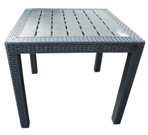 Стол пластиковый малый Rattan 789х789х701 мм горький шоколад