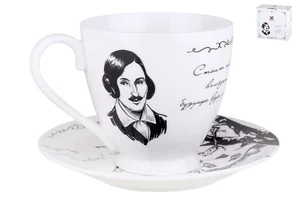 КОРАЛЛ Пара чайная Золотой век.Гоголь Н.В. YQ2118-14CS