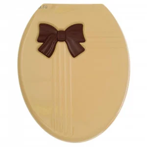 Крышка д/унитаза Libero Бантик беж 1/10 45*37 см
