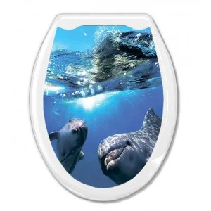 Сиденье д/унитаза жесткое Океан Дельфины 1/10
