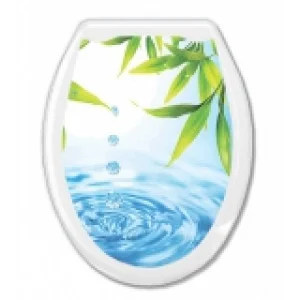Сиденье д/унитаза жесткое Океан Капли и бамбук 1/10