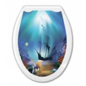 Сиденье д/унитаза жесткое Океан Корабль 1/10