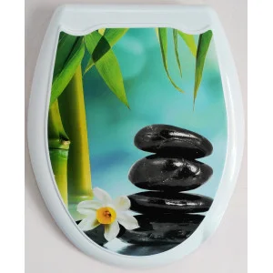 Сиденье д/унитаза жесткое Океан Три камня 1/10