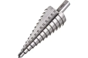 Барс Сверло ступенчатое по металлу 4-5-6-7-8-9-10-11-12-14-16-18-20-22-24-26-28-30 мм, Р6М5, шестигранный хвостовик 72362