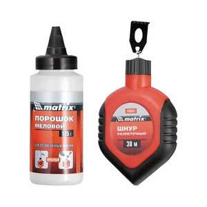 Matrix Шнур разметочный в пластмассовом обрезиненном корпусе, порошок красный 84855