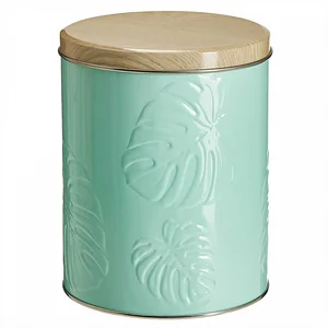 DELTA Банка жестяная 1,7 л Моно мятная монстера Ц-120h152v170-01949