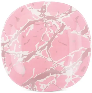LUMINARC Тарелка десертная Marble Pink Silver Марбл Пинк Сильвер - 19 см. Q7480