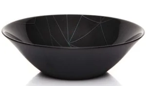 PASABAHCE Салатник упроч. ЛИНЕА БЛЭК 162 мм 3цв. (рис.28980) 10533SLBD66