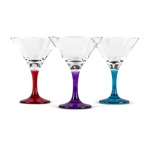 PASABAHCE Набор бокалов ЭНЖОЙ 3 шт. 190 мл (с цв.ножками) 96180BD