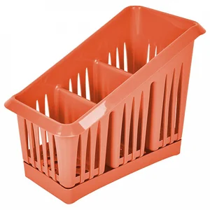 DELTA Сушилка для столовых приборов 3х-секционная с поддоном Лилия LF1564КРЦ-35 корица