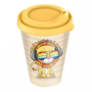 DELTA Стакан 420 мл с крышкой с декором (микс 1) 221141590/00