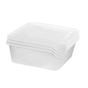 Набор контейнеров для заморозки продуктов Lucky Friday Frozen 3 шт 0,45 л квадратные прозрачный