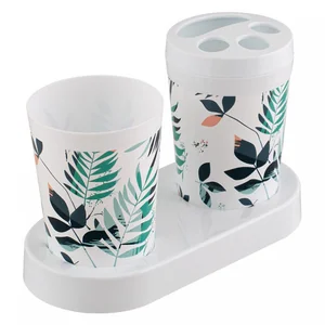 DELTA Набор BREEZE для ванной комнаты 2 предмета на подставке 17201 leaf