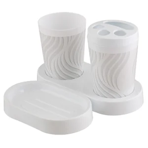 DELTA Набор BREEZE для ванной комнаты 3 предмета на подставке 06700 wave