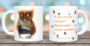 DELTA Кружка фарфор 350 мл Сова с2022-08