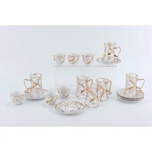 MercuryHaus Набор чайных чашек из фарфора истекла МС-3530, 18 предметов