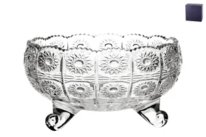 КОРАЛЛ Конфетница Хрустальное солнце d204мм. 3040BLA